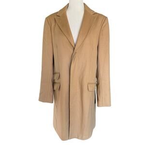 Vtg 2005 Y2K Banana Republic Coat Women's Wool Cashmere Long Camel M Old Money